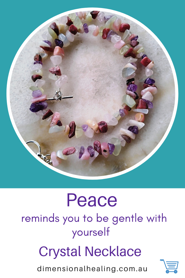Crystal Necklace, amethyst, rose quartz