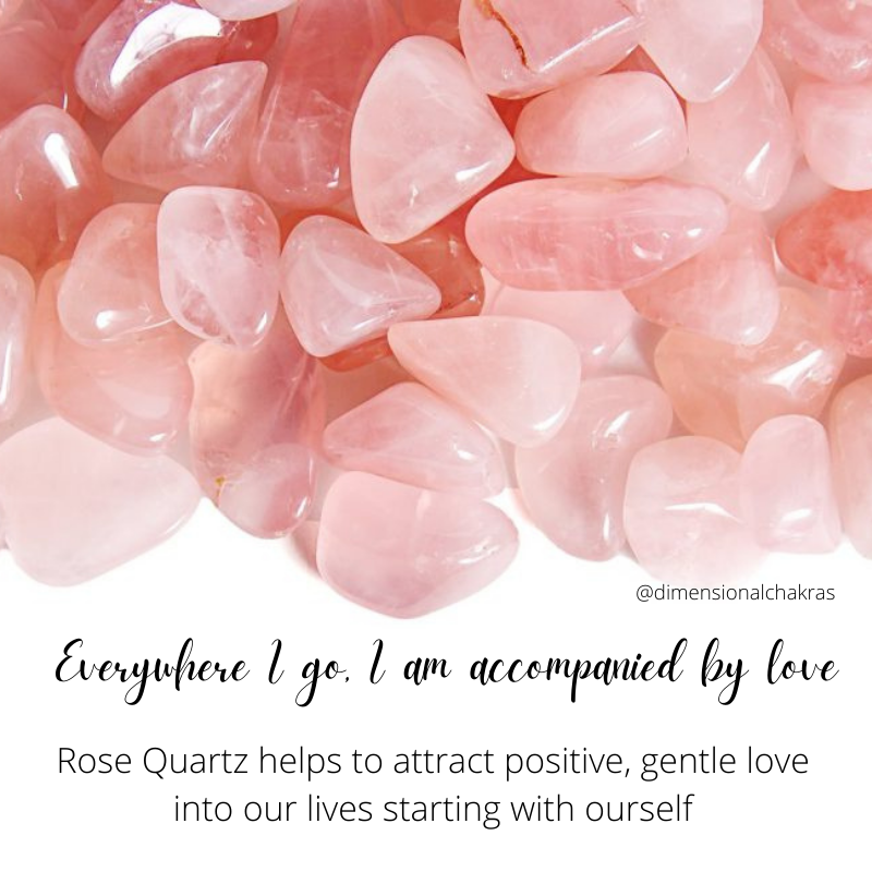 rose quartz affirmation for self care
