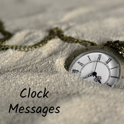 Clock messages for you Living Confident Weekly message
