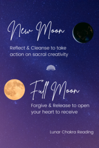 forgive & release on full moon and reflect & cleans with new moon