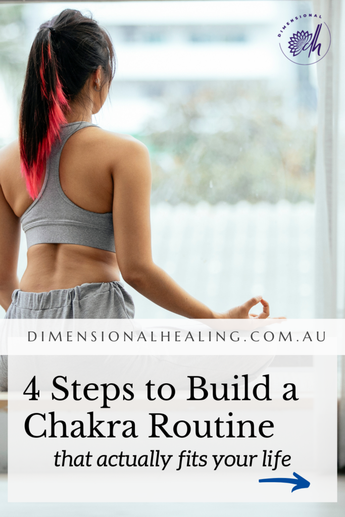 woman in her morning chakra routine