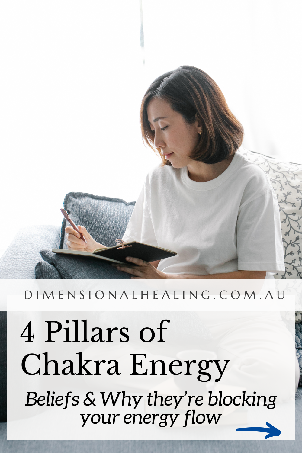 woman writing in her journal about Beliefs & Why they’re blocking your energy flow