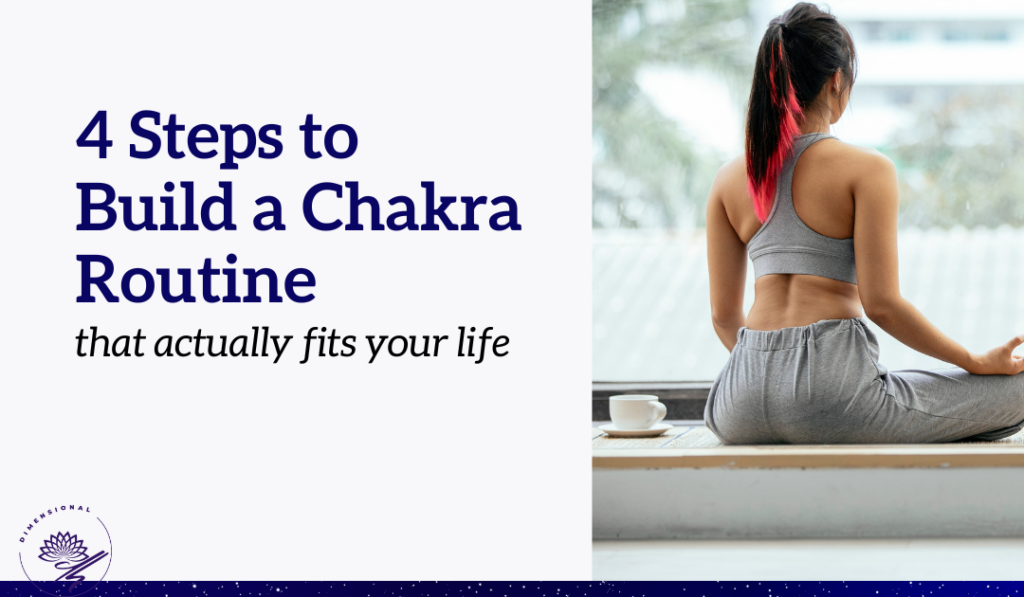 woman in her morning chakra meditation routine