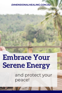 woman sitting on the deck enjoying nature while embracing serene organiser energy