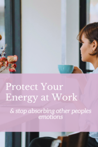 woman having coffee feeling effect by eveyone elses stress