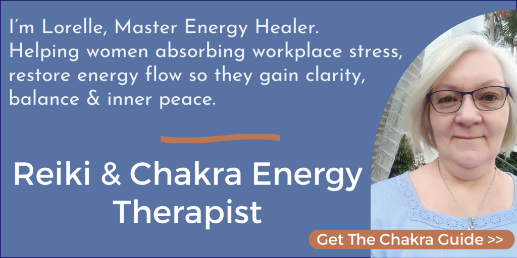 image of Lorelle reiki master energy healer who helps women absorbing workplace stress to restore energy flow