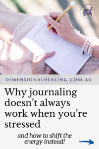 a woman writing to release her stress