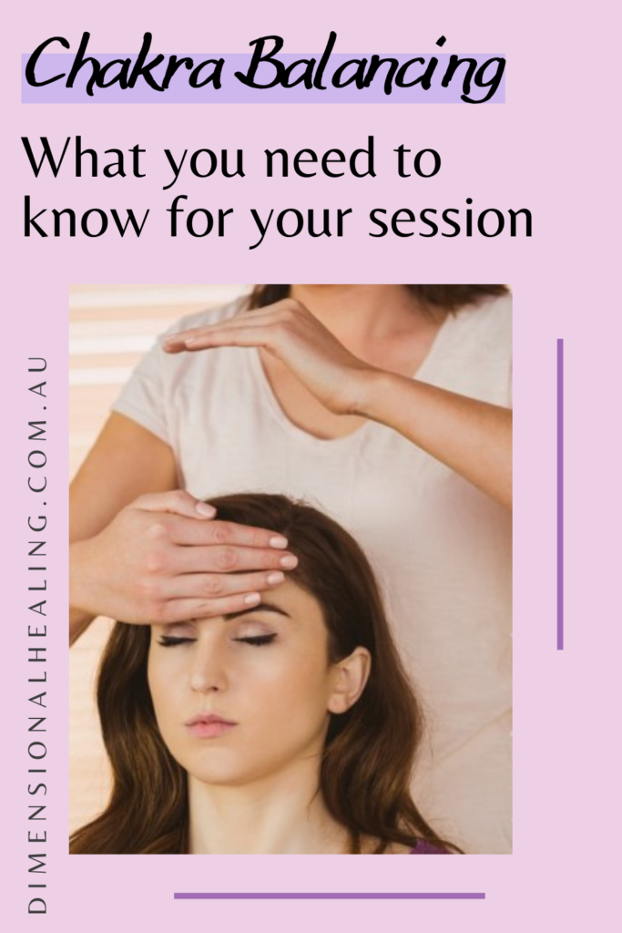 chakra balancing energy session for lady sitting on chair