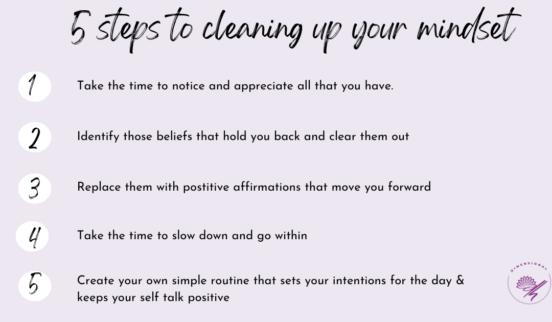 5 steps to clean your mindset