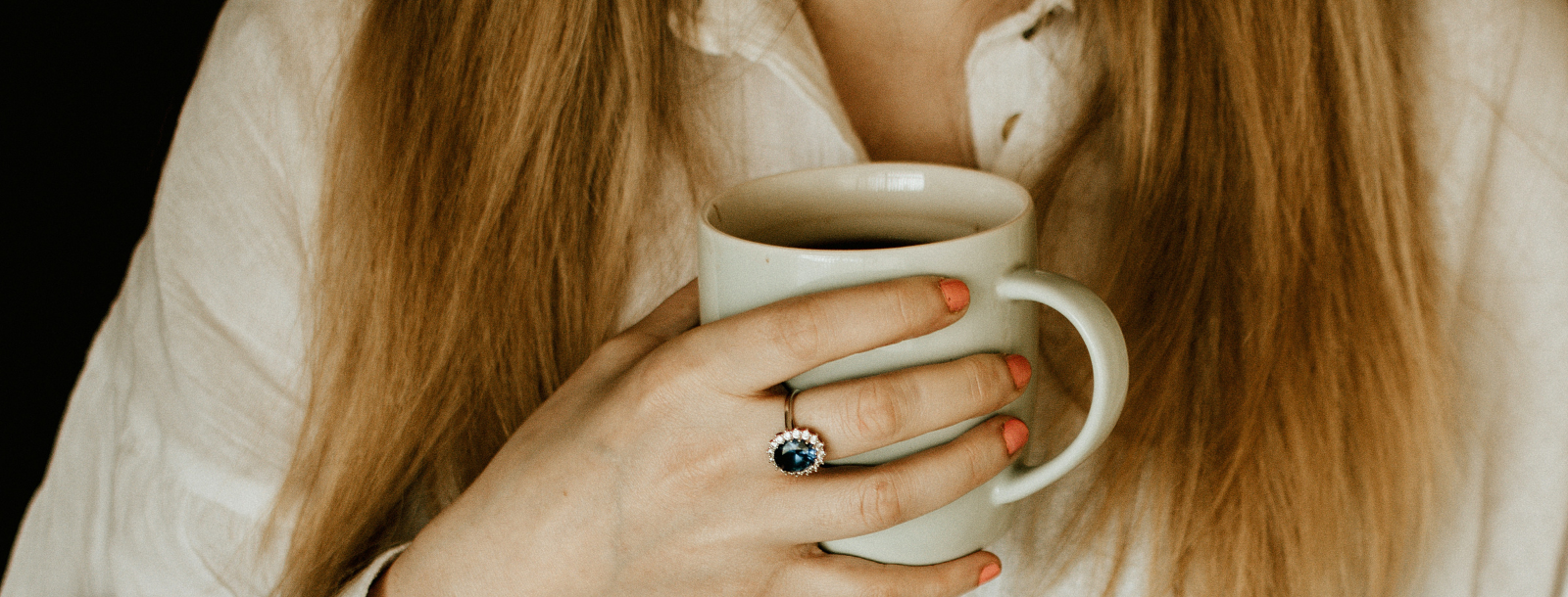 woman drinking coffee she knows herself and her values